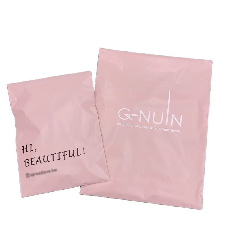 biodegradable matte pink Custom Printed Plastic Laminated Mailer Poly Shipping Mailing Packaging Bags With Logo