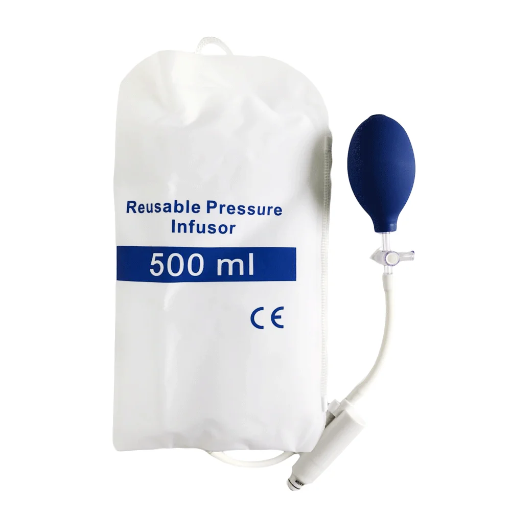 Pressure Infusor With Gauge,Pressure Infuser with Aneroid Gauge,Reusable Pressure Infusion Bag