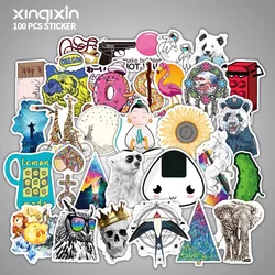 8 стилей 100 шт./пакет неповторяющиеся граффити наклейки ПВХ водонепроницаемый ноутбук гитара скейтборд холодильник автомобильный стикер