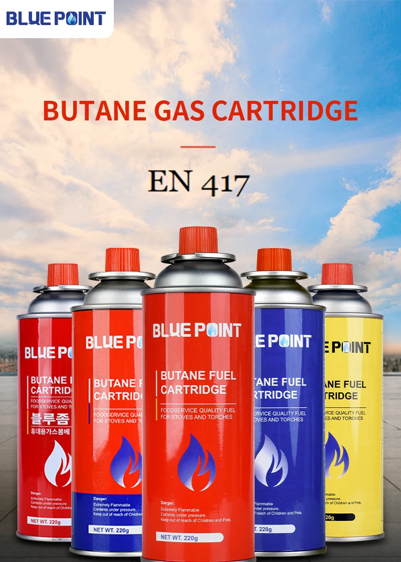 227g Wholesale manufacturer 99% pure Butane Gas Cartridges Portable  mini Camping Stove gas
