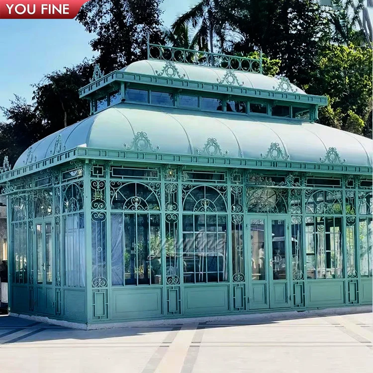 Outdoor Garden Large Green House Wrought Iron Pavilion