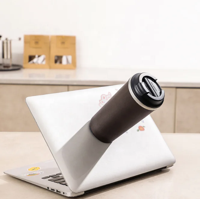 Non Slip Double Wall Vacuum Insulated Suction Cup Coffee Grounds Mug