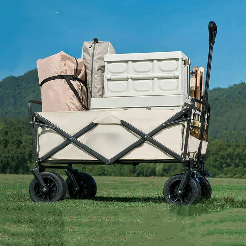 Folding Trolley Beach Garden Outdoor Park Utility Wagon Picnic Camping Cart