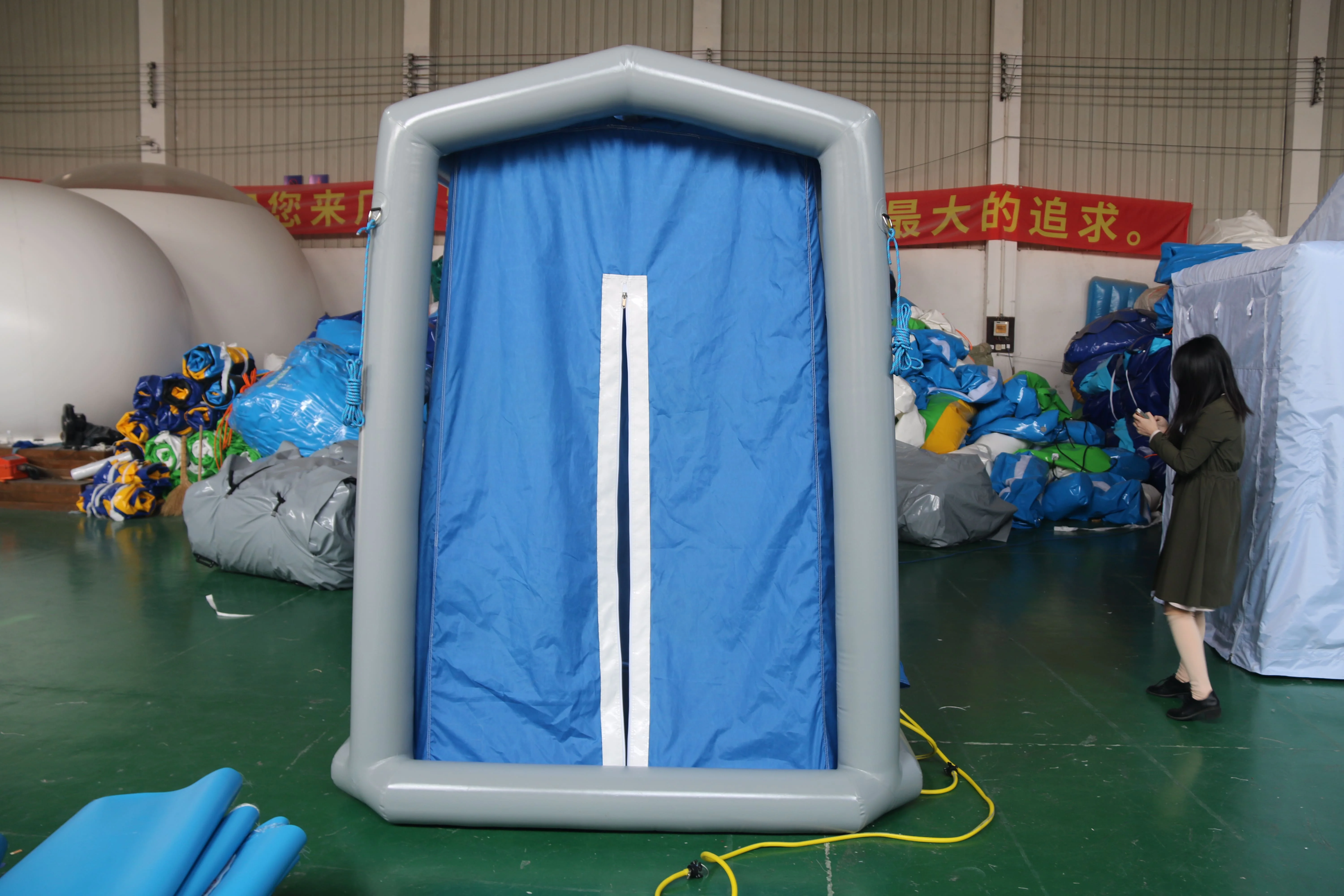 Factory wholesale PVC Oxford cloth washing inflatable tent/air tent Waterproof Fire Disaster Relief Event Camping Tents