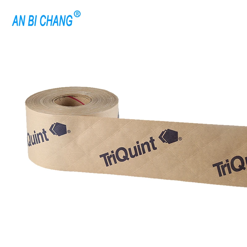 Fiber Reinforced Custom Printed Gummed Kraft Paper Packing Tape 3 Inches X 375 Feet