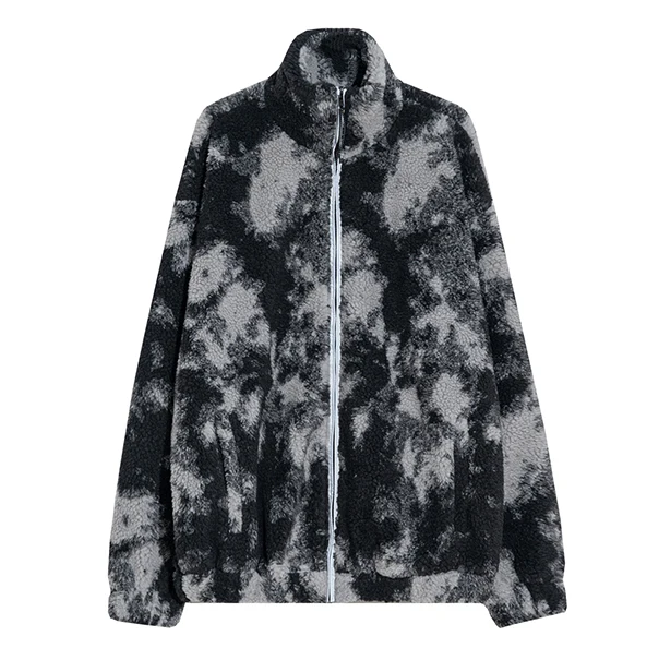 Мужская Флисовая Куртка, пушистая теплая зимняя куртка на молнии с карманами