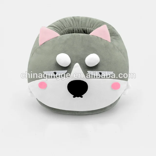
Cute Pet Pattern USB Heated Plush Shoes Electric Foot Warmer Shoes 