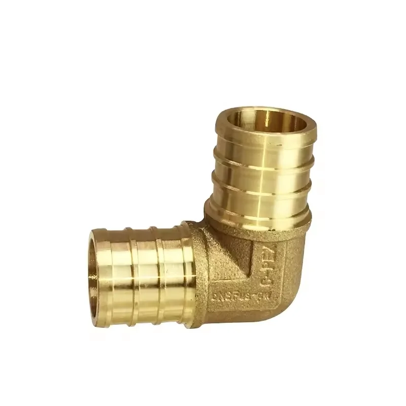 Green Valve High Quality 1/2'x1/2' Elbow Pipe Fitting Brass Crimp 90 degree Elbow for Gas and Water Plumbing