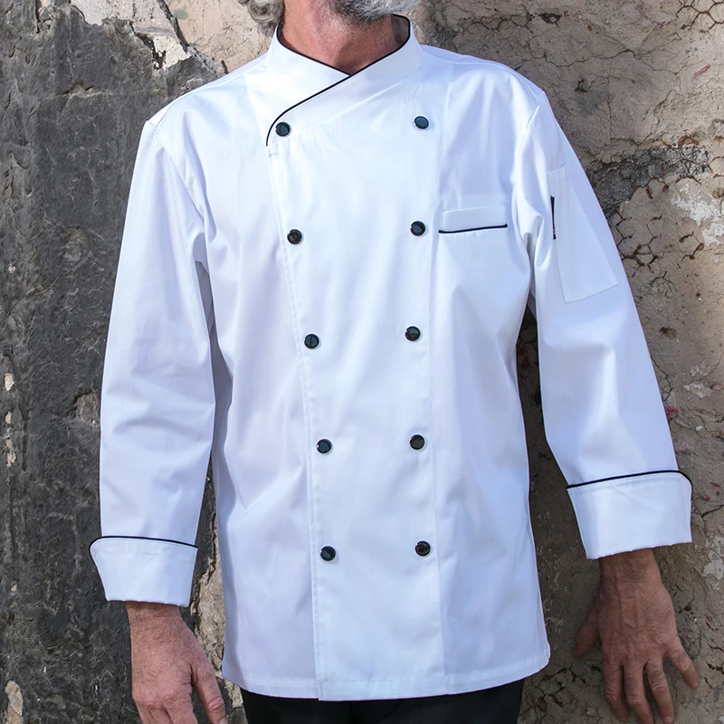 CHECKEDOUT wholesale men classic design snap button chef cooking wear uniform