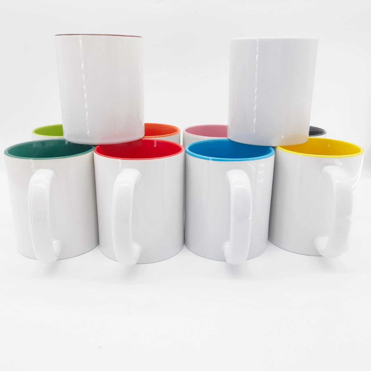 US Warehouse Reusable Personalized Logo Print White Earthenware sublimation Coffee Mug Travel Coffee Mug Custom Logo Printed