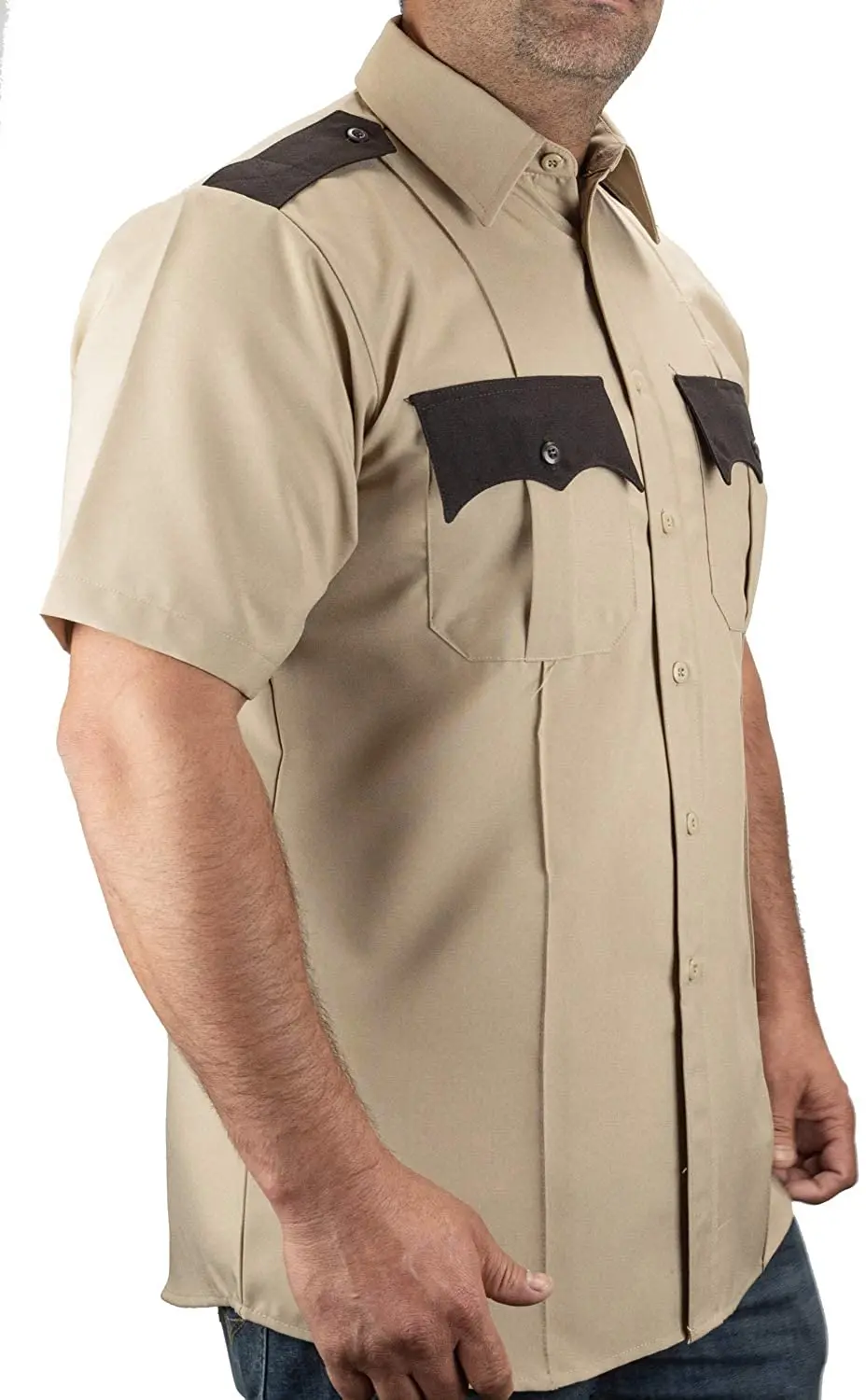 New Designs Cheap Security Shirt For Men Contrast Color Security Guards Uniform Shirts