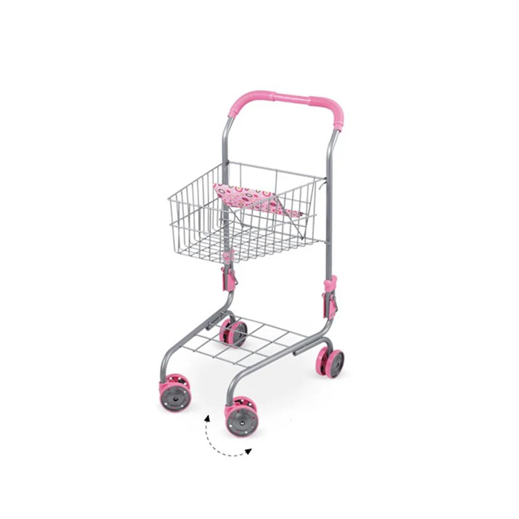 2021 Kids House Play Baby Game Kids Trolley Toys With Shopping Car And Stroller Doll Stroller Set