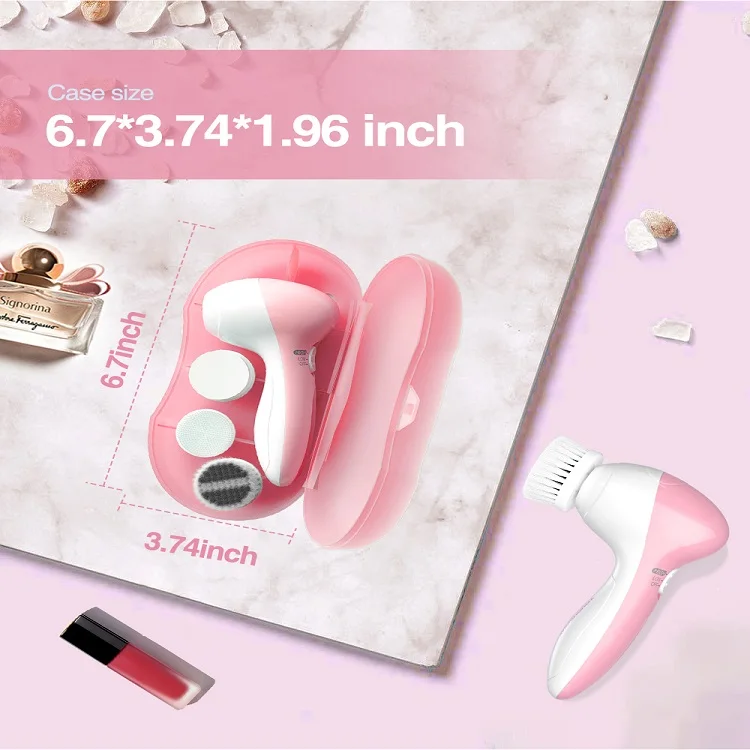 TOUCHBeauty handheld electric facial cleansing brush home use personal care facial cleanser pink color deep cleansing
