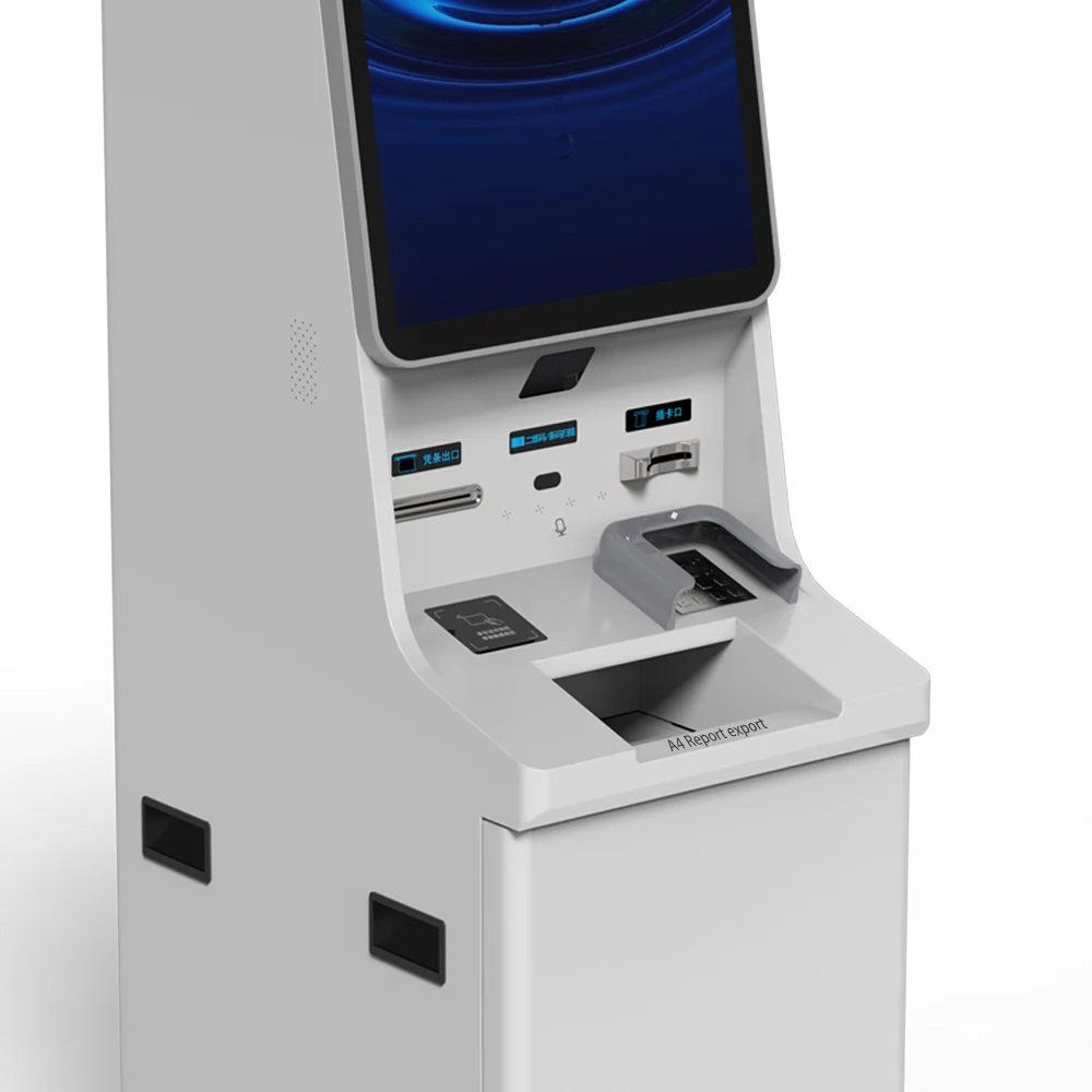 19 Inch pc Touch Screen Keyboard Cash Dispensing Kiosk All In One atm cash deposit atm solution