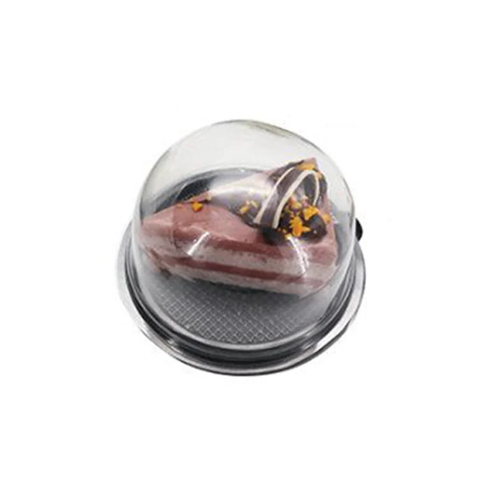 
in stock high quality mini round cake container plastic dome 