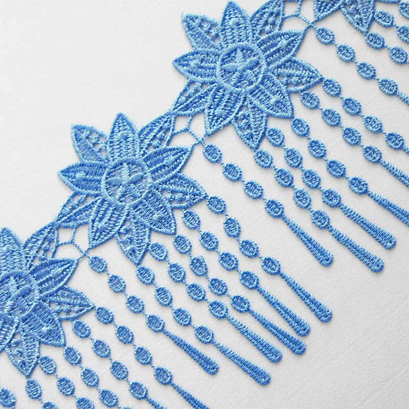 
Cheap Lace Trim Fabric Polyester Lace Fringe Embroidery Lace Tassel Trim for Garment Accessory 