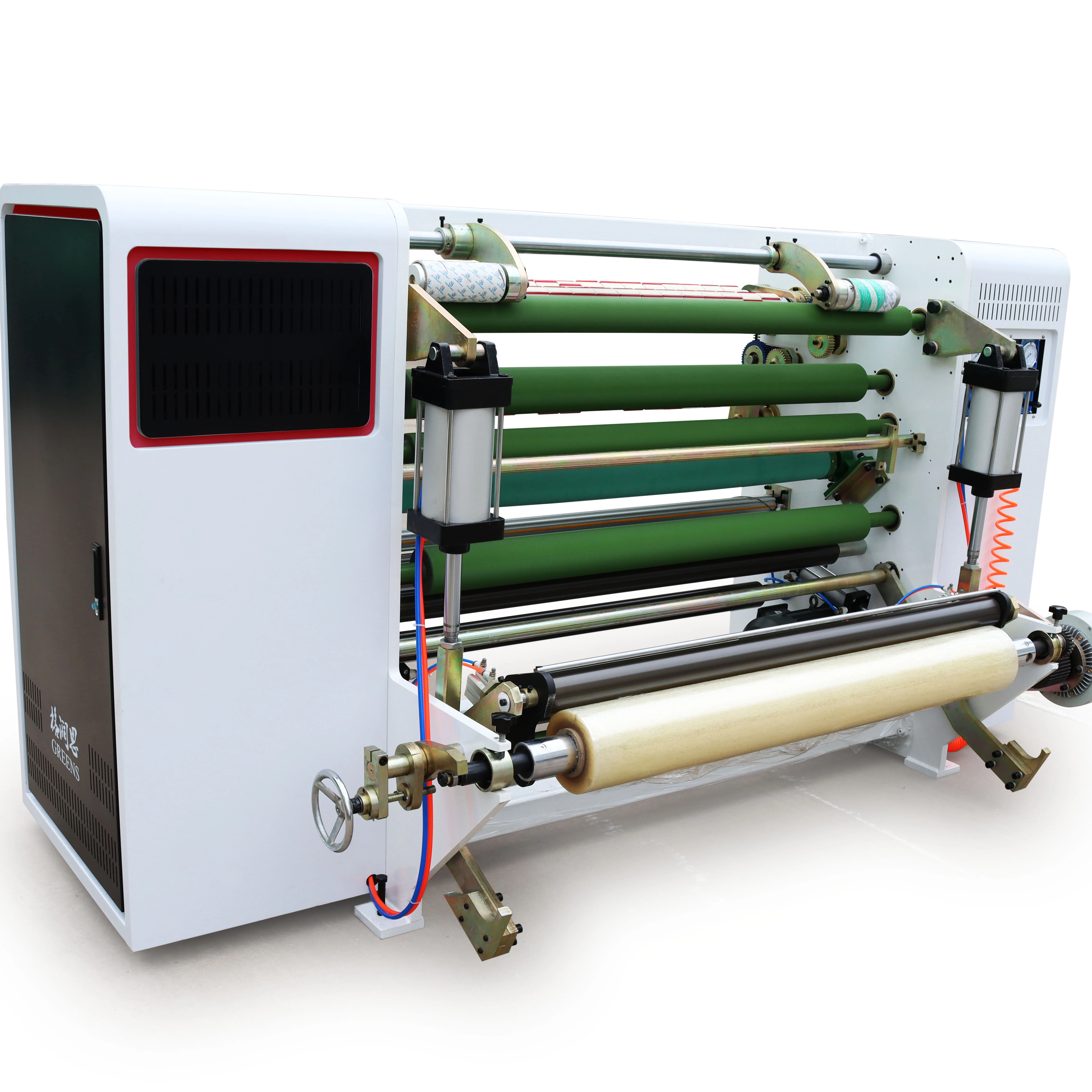 high speed four shafts bopp tape slitting machine factory