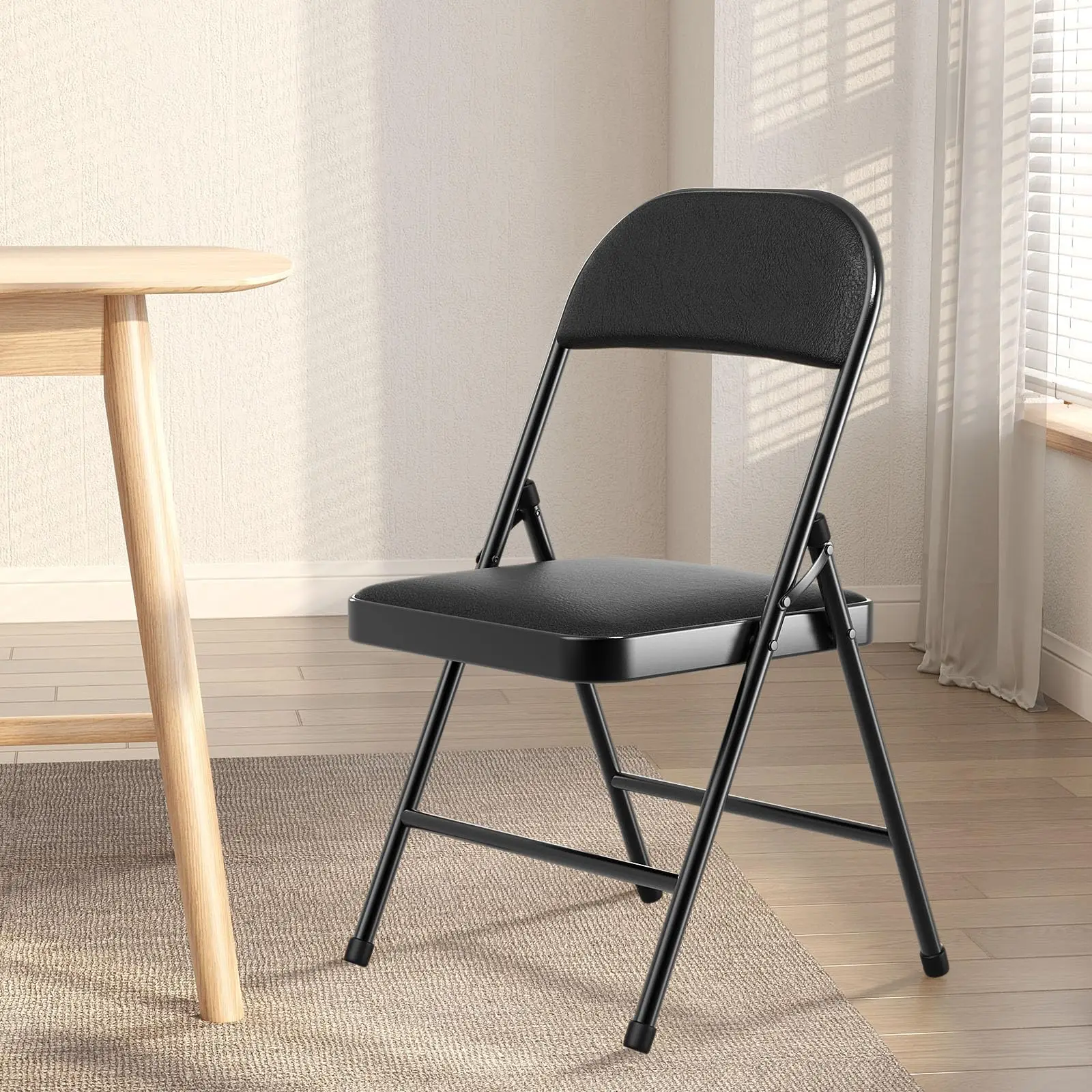 Wholesale Price Folding Chairs Metal Outdoor Chair with Padded Cushion for Home  Outdoor