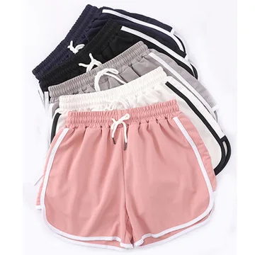 Шорты женские спортивные с кулиской свободные короткие штаны для бега верхняя одежда на лето