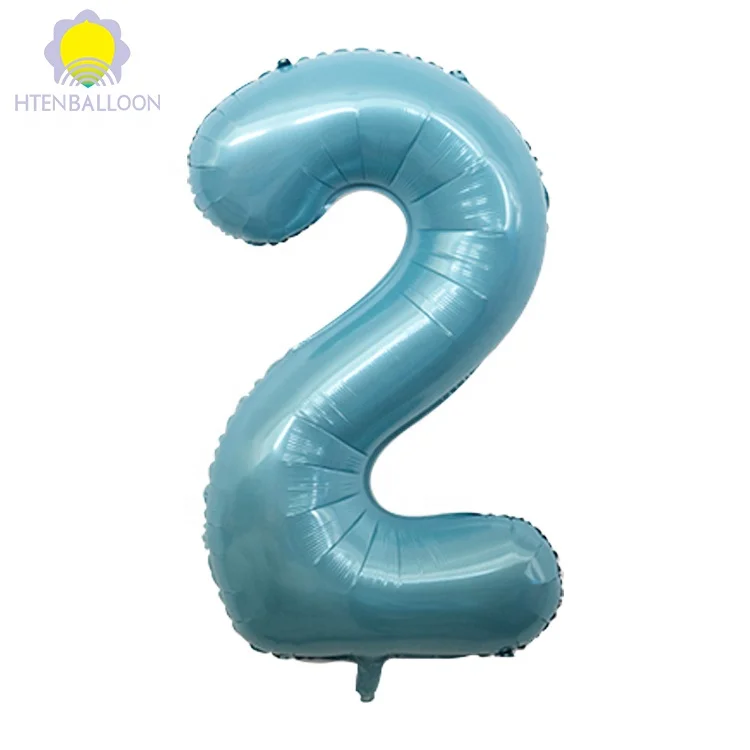 Wholesale 40 inch Number Shape Foil Aluminum balloons individual package Happy Birthday