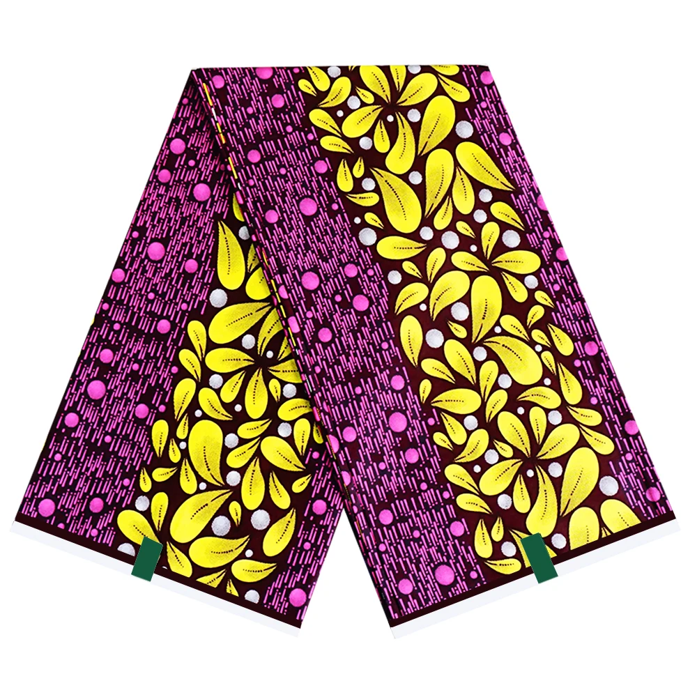 Hot Selling Veritable Original Wax African Real Wax Prints Fabric Nigerian 100% Cotton Ankara Batik Soft Pagne Batik block Wax