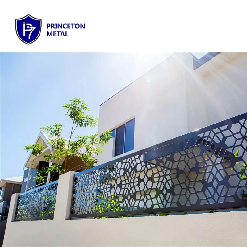 Customized aluminum laser cutting fence screens decorative perforating exterior fencing panels sheet for outdoor garden resell