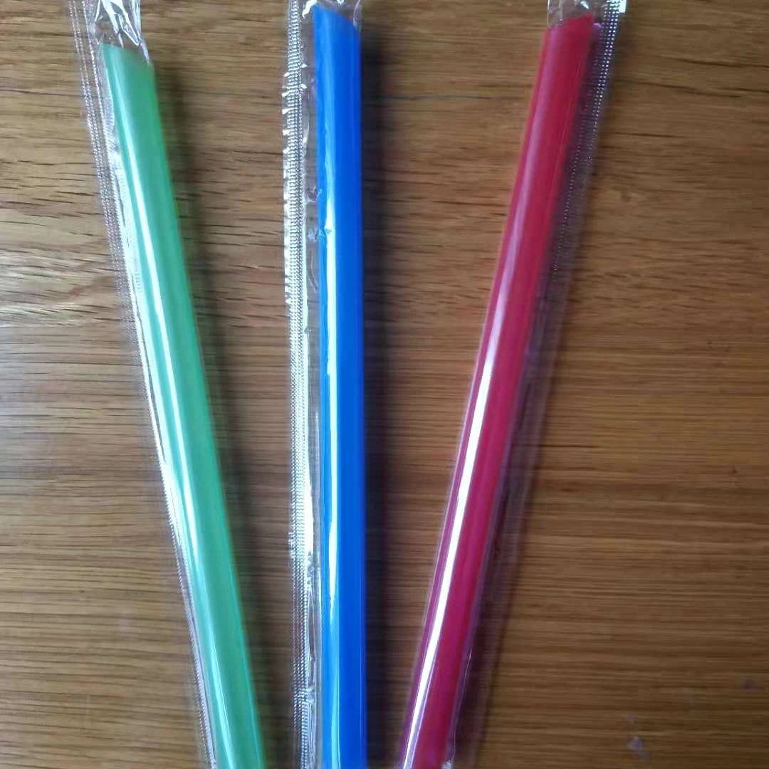 Plastic Drinking Straw Colorful Disposable Straight of Flexible Straws for Juice  Bubble Tea Milk