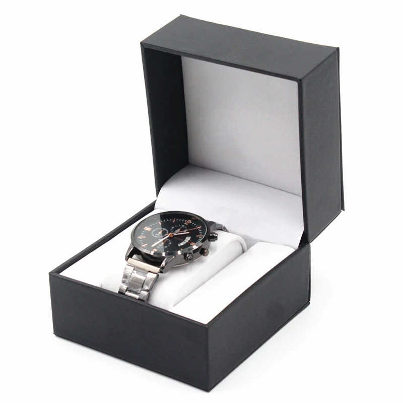 Hot Popular promotional cheap paper watch box for single 1 watch packaging storage in stock low MOQ rts watch box
