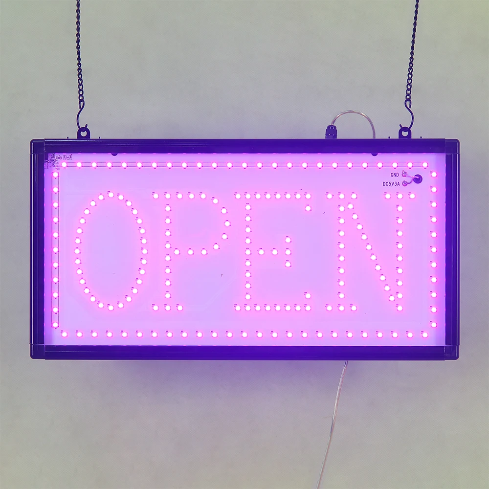 Control Full Color LED billboard OPEN Commercial Sign Led SMD Highlighted Advertising Light Box Aluminium Alloy Sign