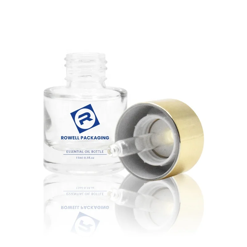 Custom design essential oil bottle packaging empty essential oil glass dropper bottle