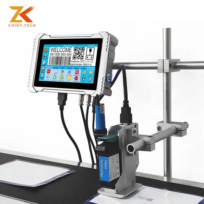 12.7mm 25.4mm Low MOQ Cheap Factory Supply Automatic Coding Inkjet Printing Machine Online