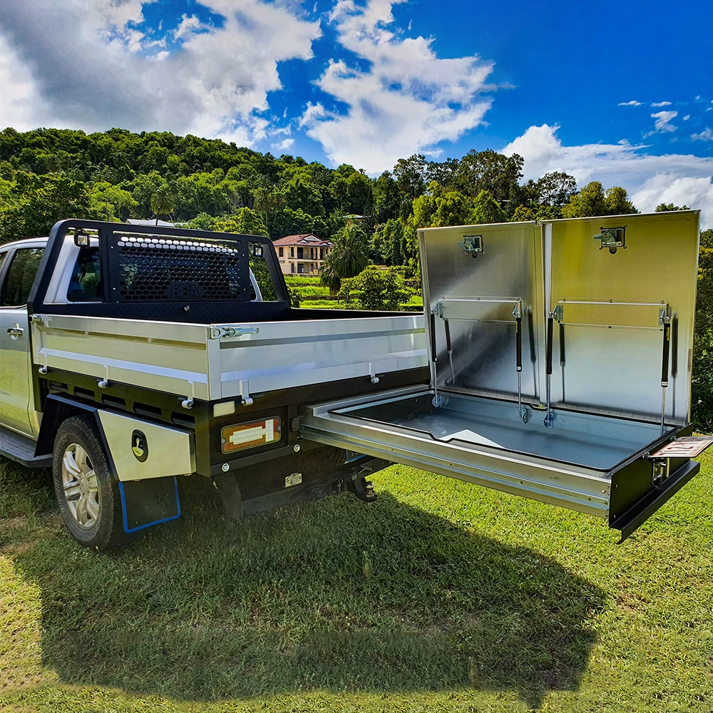 Kinlife 2022 Customize New Aluminum Tray Series 4WD Ute Trays Work Tool Box Storage Aluminum for Australia Waterproof 2 Pcs