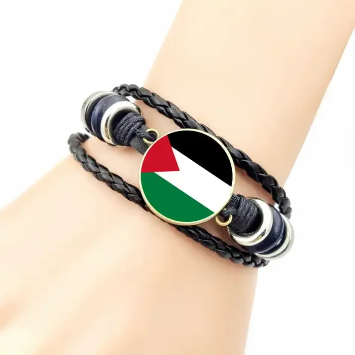 Hn Wholesale Palestine Bracelet Custom Free Palestine Bracelet Custom Flag Bracelet for Demonstration