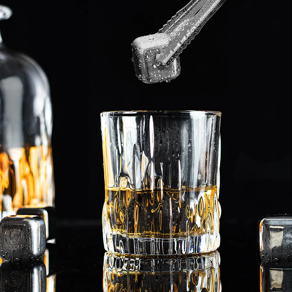 Factory Wholesale 300 ml Engraved Whisky Glass Fashioned Rock Glass Whiskey glasses for Bourbon Rum Whisky