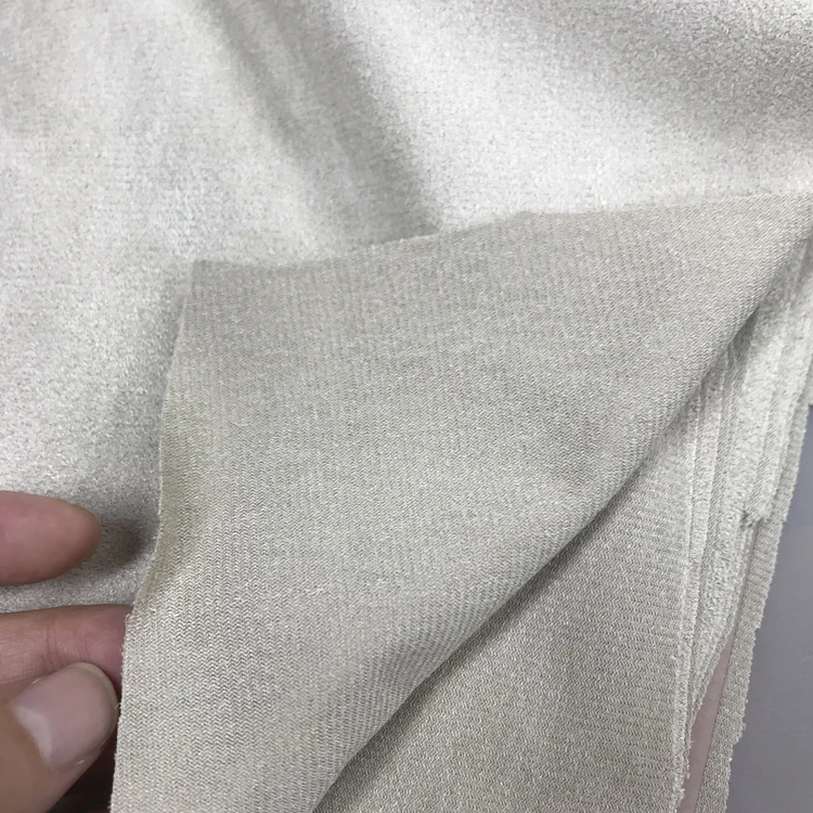 New Product Hot Sale 100%Polyester 180gsm knitted Faux Deer Suede Inelastic Solid Color Fabric For Shose And Jacket