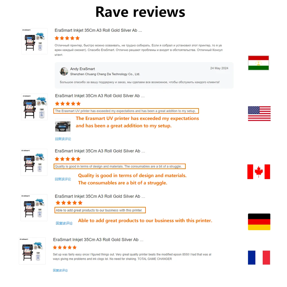 Erasmrt Pink UV DTF Printer with Laminator All-in-One A3 UV DTF Desktop Sticker Printer Prowith Dual XP600 Heads Roll-to-Roll