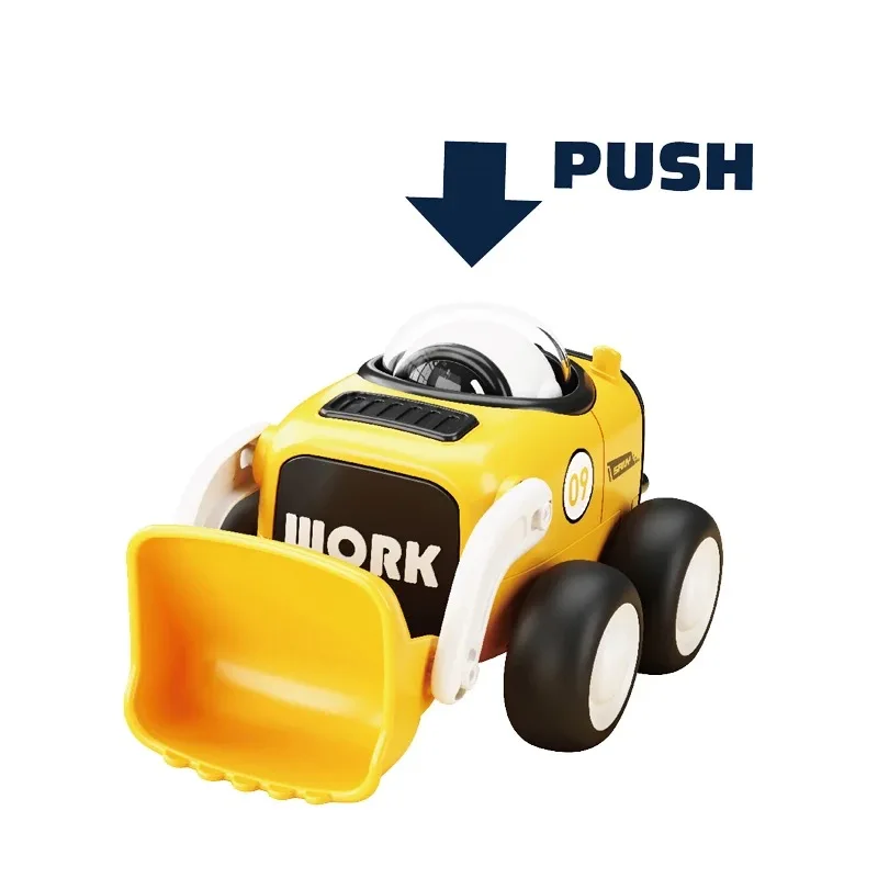 2023 new baby inertial car toy interactive game press friction car mini cartoon animal car children 3-8