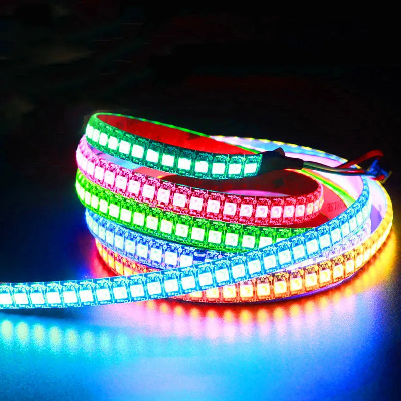 WS2812B LED Strip Light Individually Addressable Programmable 5050SMD Digital RGB Alloy Wire Flexible Dream Color 144LEDs/m DC5V