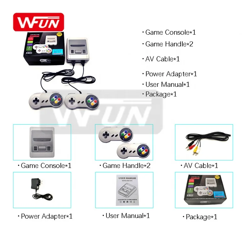 Лидер продаж, 8-битная мини ретро консоль для видеоигр SFC 620 в 1 с двумя проводными контроллерами для детей, подарки на день рождения