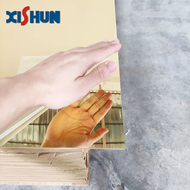 Factory direct sale 1220X2440 gold and silver 4ftX8ft 1mm 2mm 3mm acrylic mirror sheet