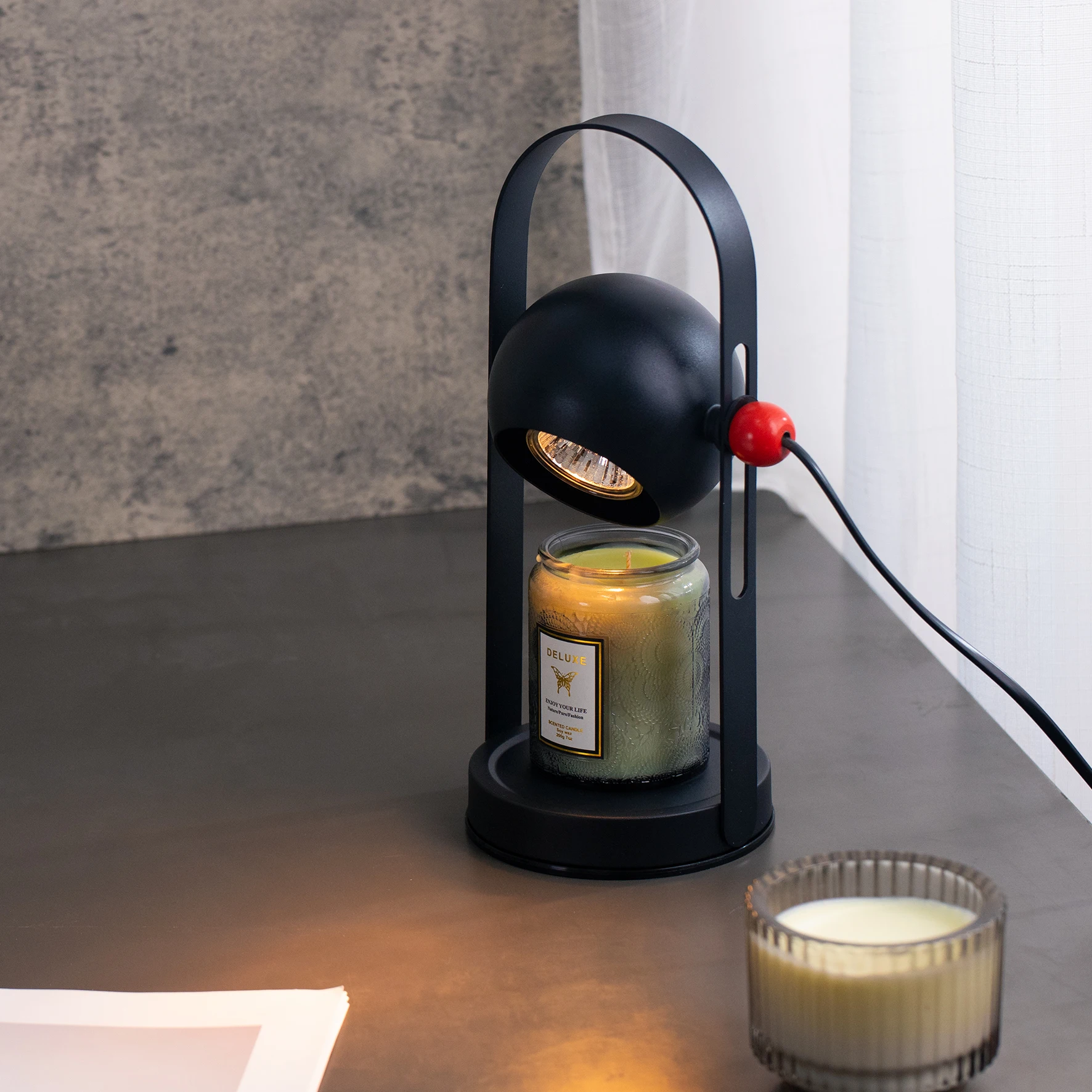 Ecommerce platform Home Decor Timer Wax Warmer Lamp Bedside Adjustable Height Dimmer 120V Electric Candle Warmer Lamp for Woman