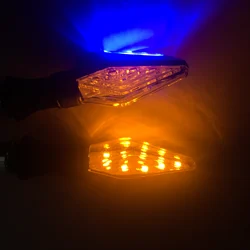 Указатель поворота для мотоцикла, двухцветная желтая лампа 12 светодиодов, для Yamaha, Honda, Suzuki, Kawasaki