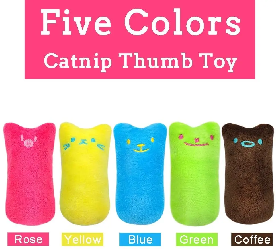 
Pet Kitten Claw Biting Chewing Teeth Grinding Mint Cat Catnip Toy Funny Interactive Training Catnip Plush Pillow Toy 