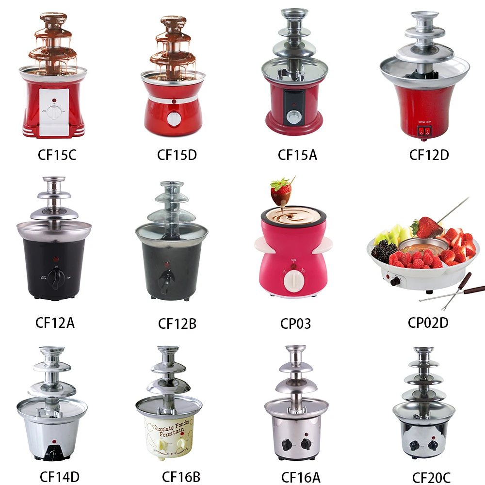 2021 New Electric 3-Tier Stainless Steel Chocolate Fountain Chocolatemelting pot chocolate fountain machine commercial