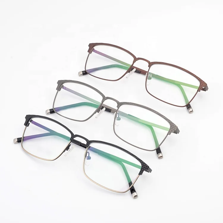 2019 upscale pure titanium optical frame glasses, half rim titanium eyeglasses frames for men