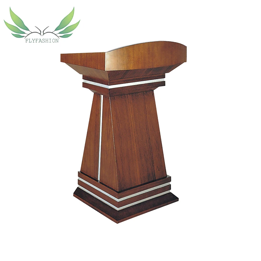 
Luxury design lecture hall desk/podium wooden speech desk for church use 