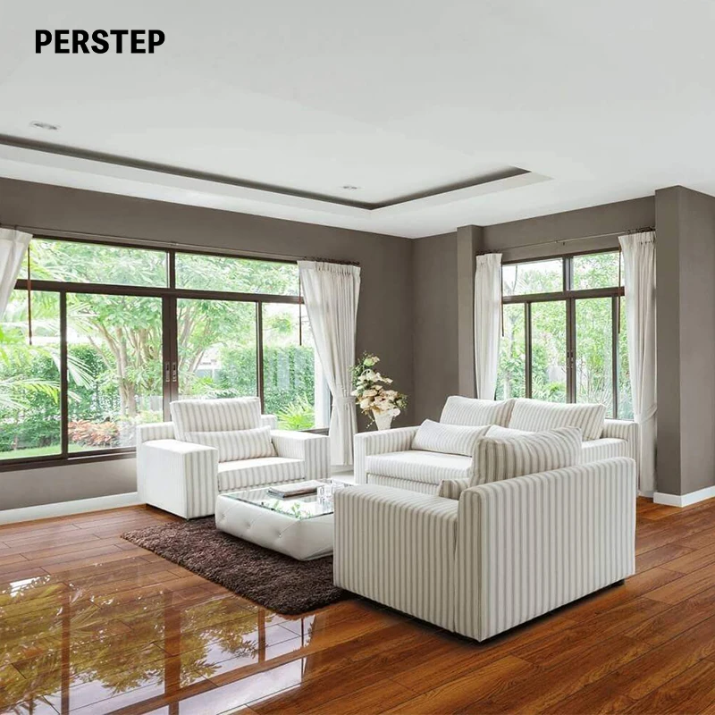 Low Price 7mm 8mm 12mm High Class Very Shiny Waterproof Laminate Flooring Engineered Wood Flooring