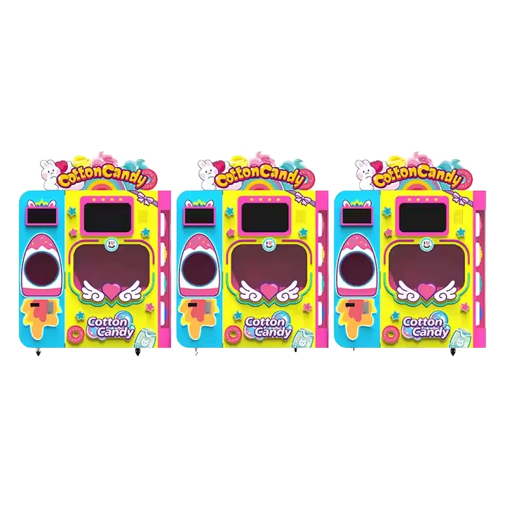 Customized pretty 450w robot cotton vending machine cotton candy machine