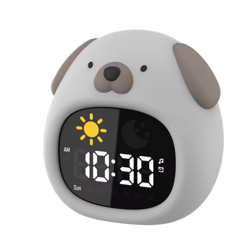 Custom Wake Up Light Sleep Trainer 7 Color Change Led Digital Lcd Alarm Clock Children with White Sounds Machine