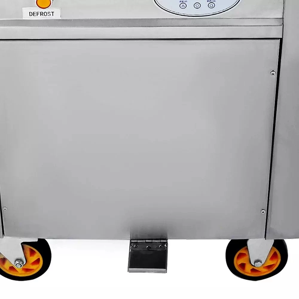 Completely-Sealed Frozen Flat Pan Ice Cream Roll Machine Fried Ice Cream Roll Machine for Sale